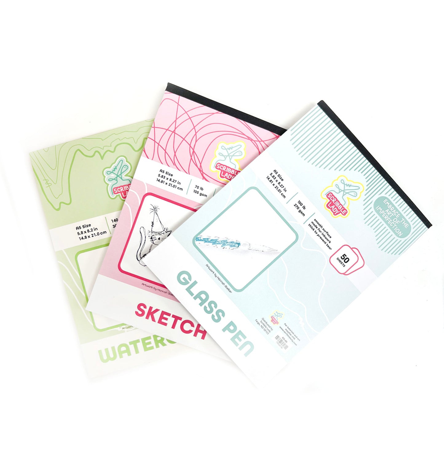 Travel Size Sketchbook Bundle- 4 Pack