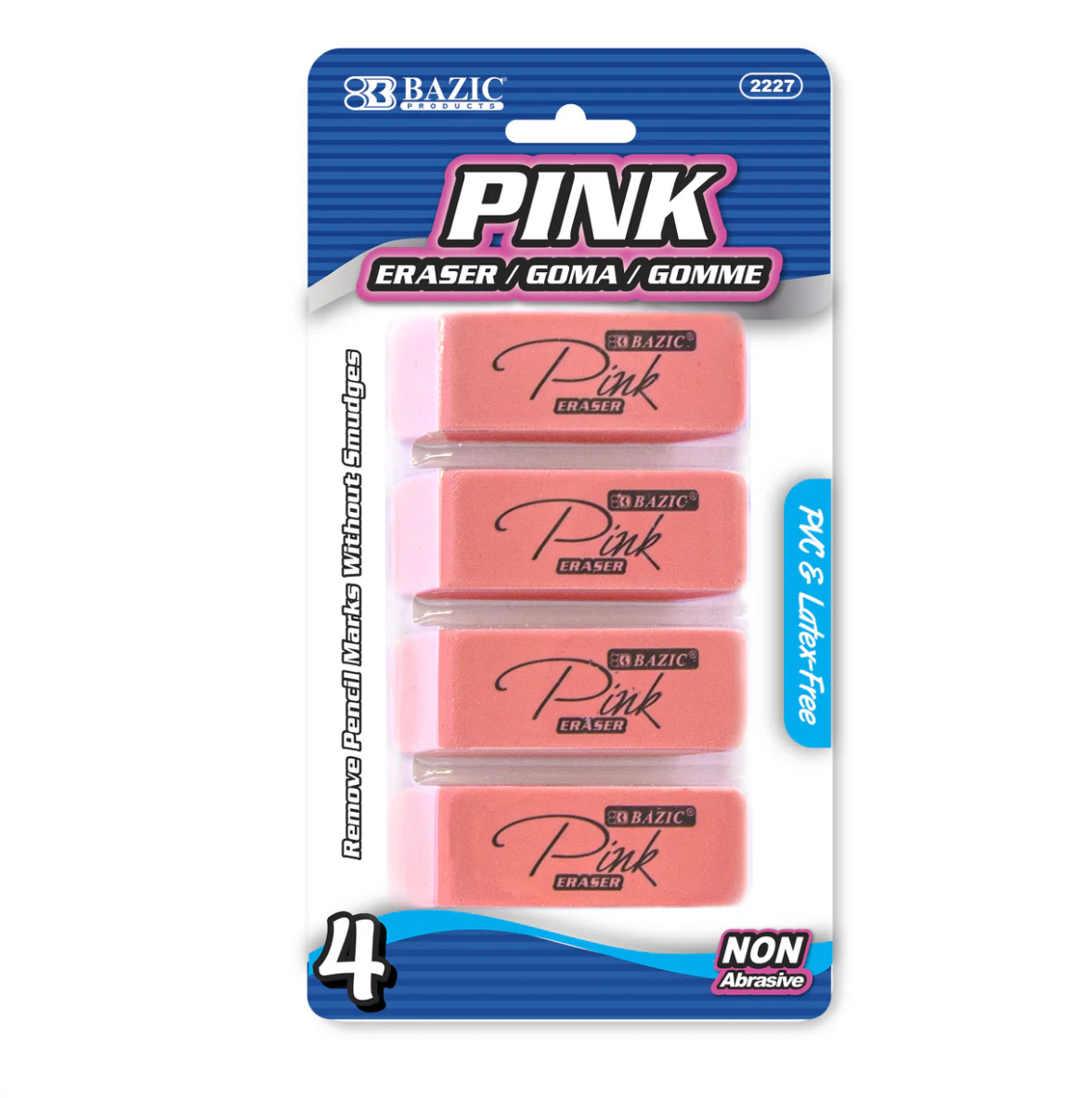 Pink Eraser (4 Pack)