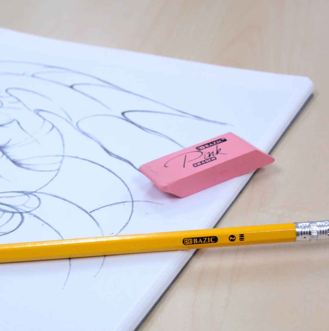 Pink Eraser (4 Pack)
