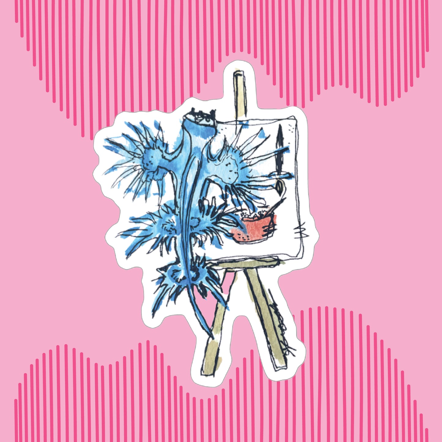 "Glaucus Painting a Bowl of Cereal" Sticker