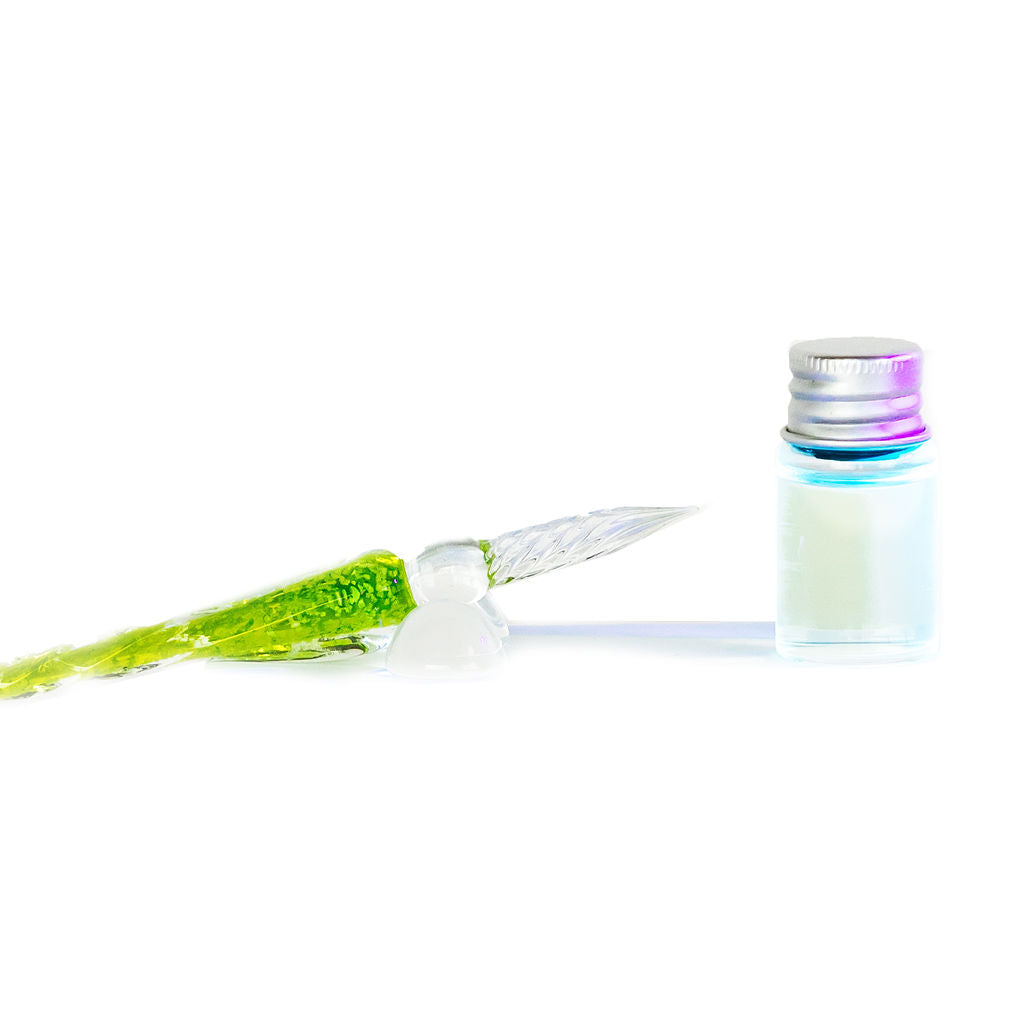 Glow in the Dark Glass Dip Pen Kit with Invisible Ink