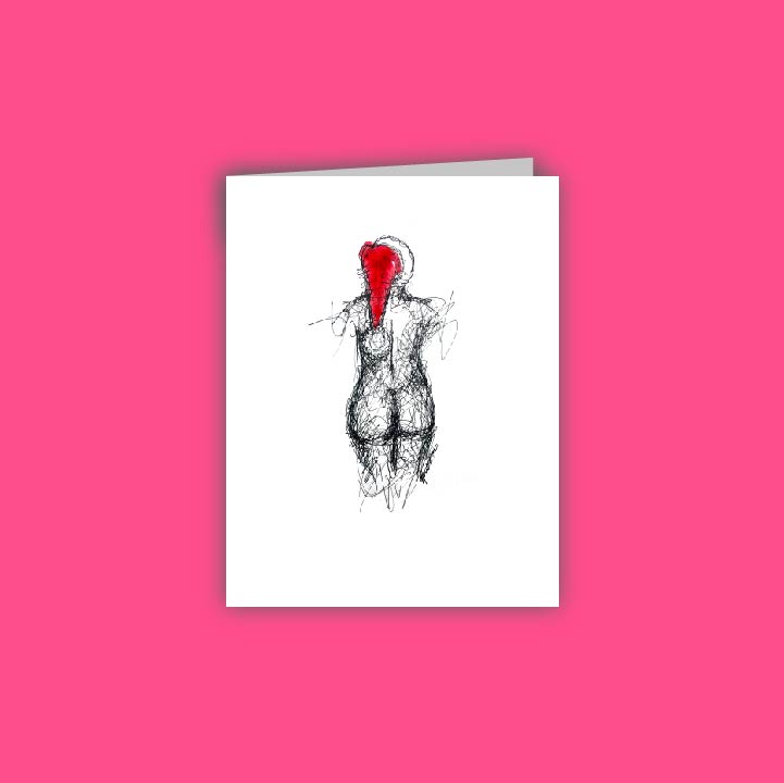 Scribble Santa - Booty - Card