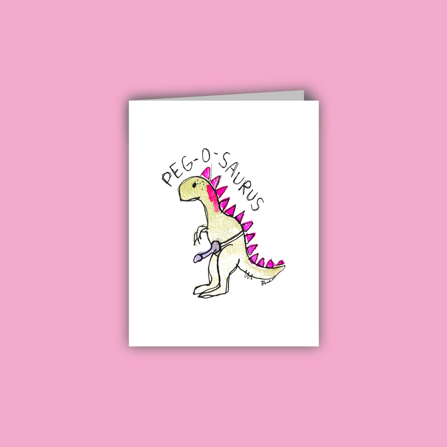Peg-o-saurus Card
