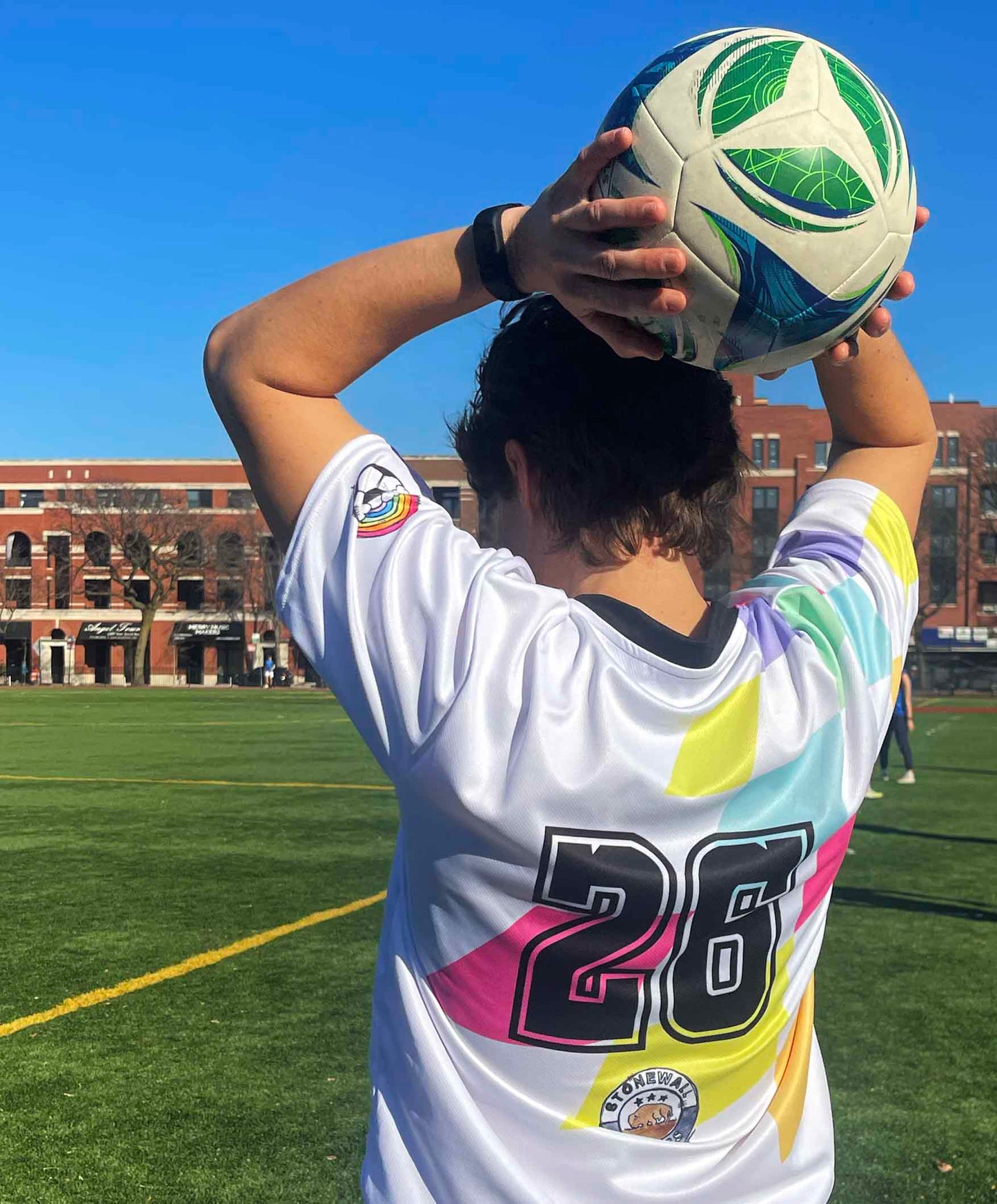 Queer Soccer Recycled unisex sports jersey
