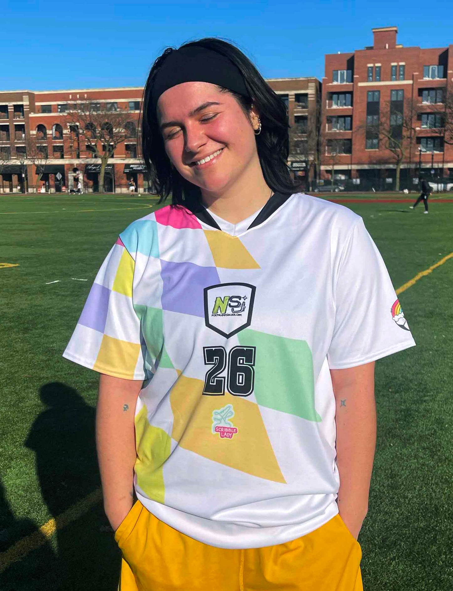 Queer Soccer Recycled unisex sports jersey