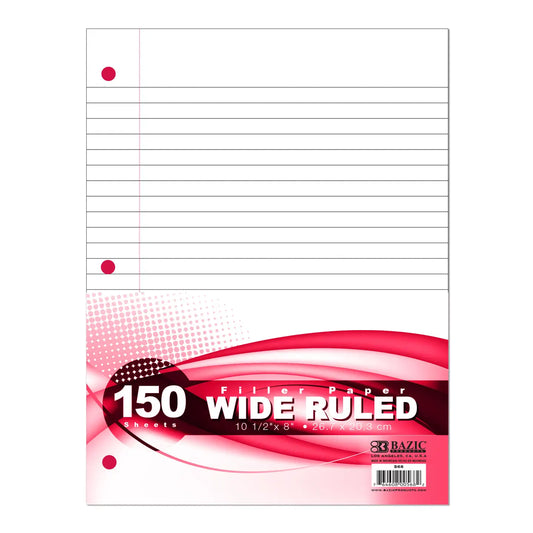 Binder Filler Paper Wide Ruled