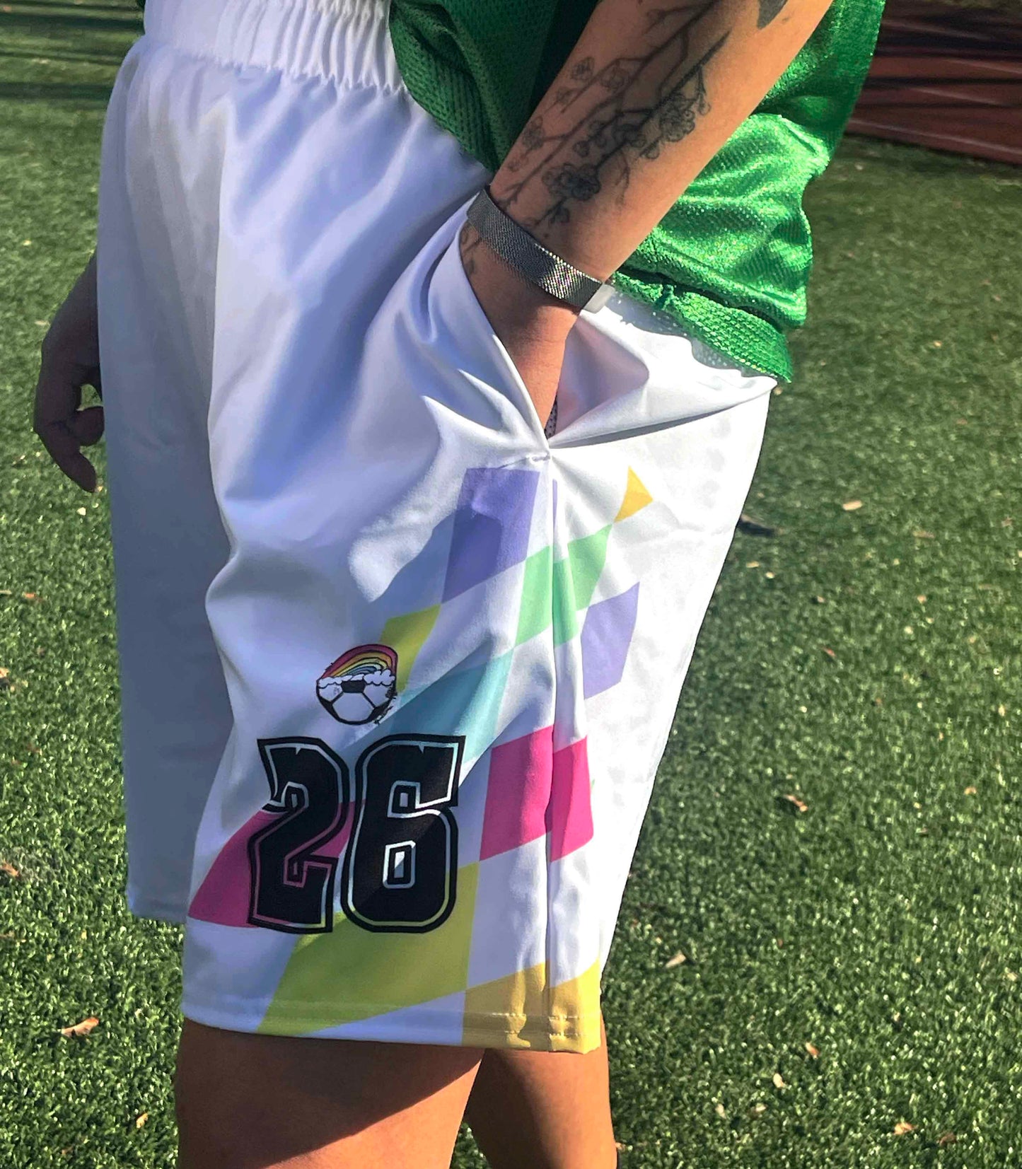 Queer Soccer Unisex Athletic Long Shorts