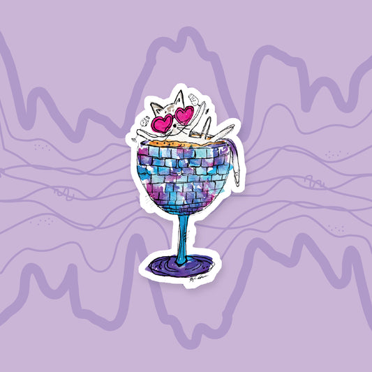 "Disco Kitty" Sticker