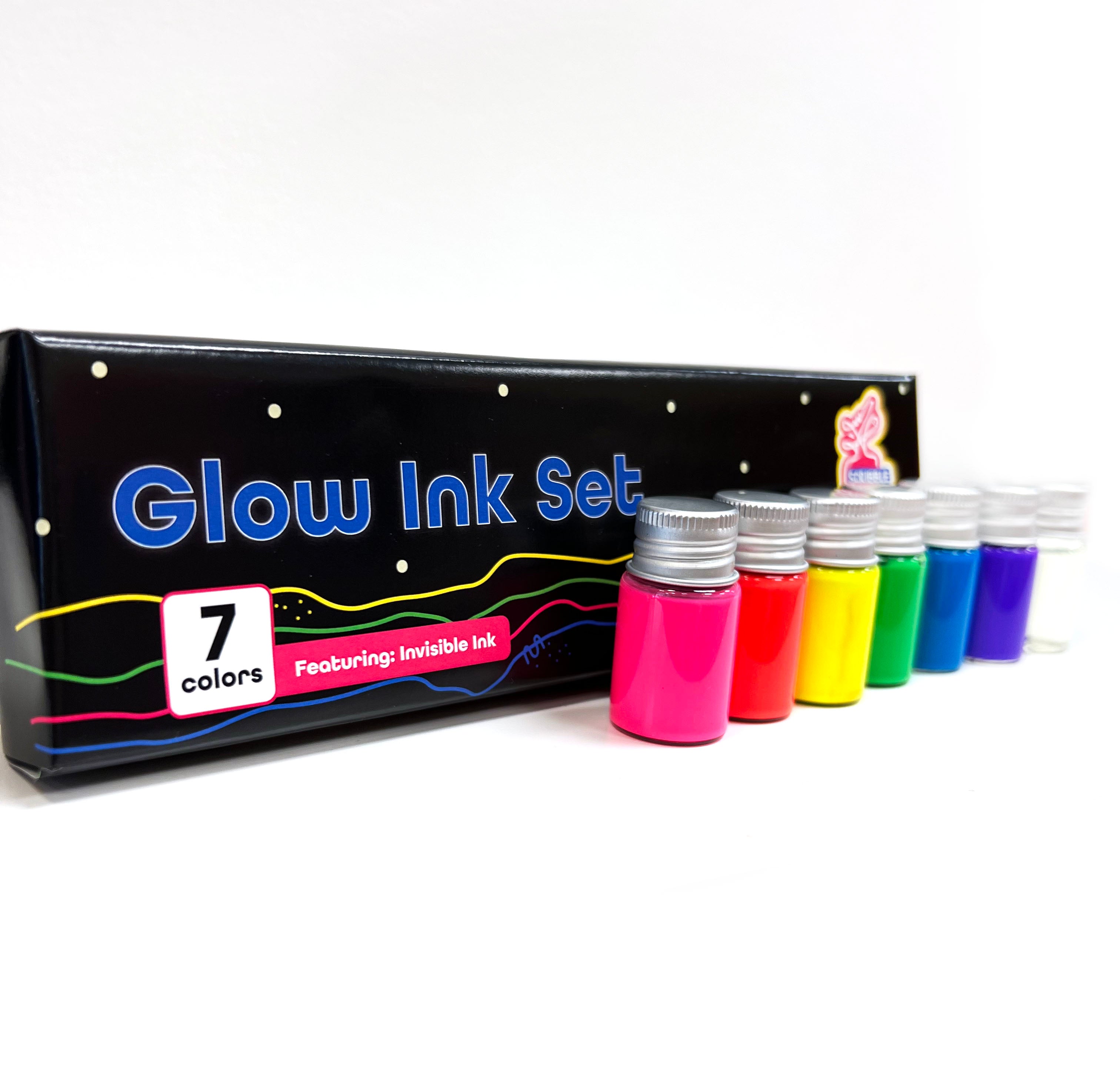 NEW Glow in the Dark Glass Dip Pen Kit with Invisible Ink