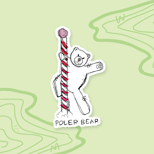 "Pole-r Bear" Sticker
