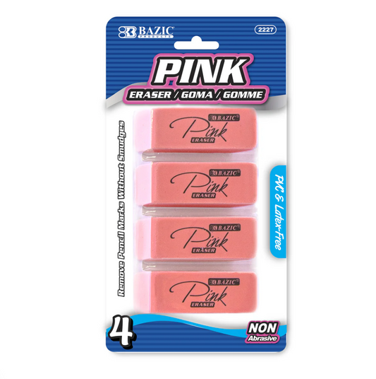 Pink Eraser (4 Pack)