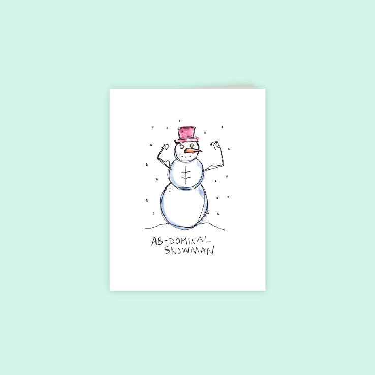 Ab-Dominal Snowman Card