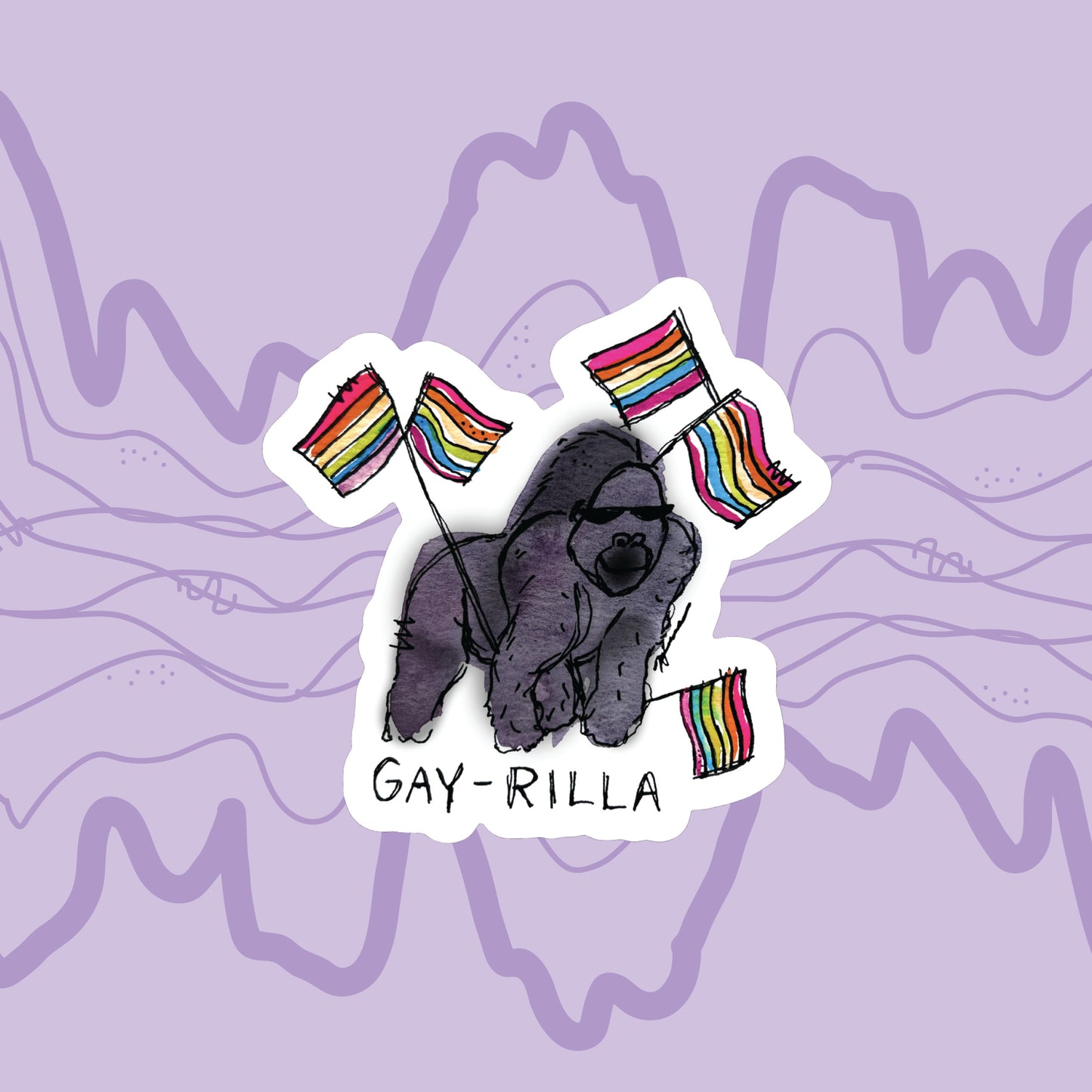 "Gay-rilla" Sticker