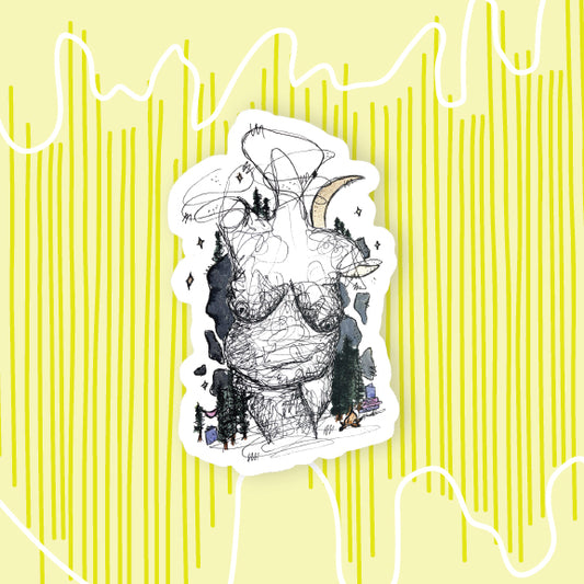 Goddess Of The Wilderness Sticker