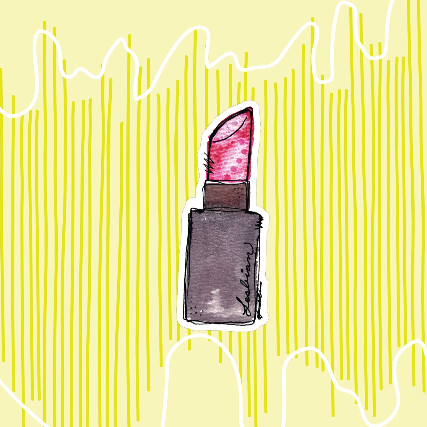 "Lipstick Lesbian" Sticker