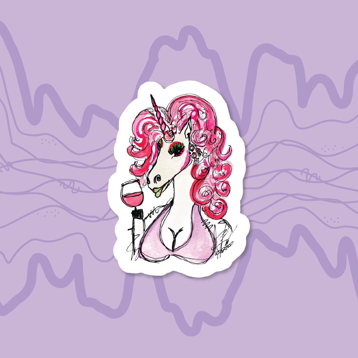 Miss Unic-Horny Sticker