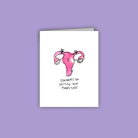 Congrats on Getting Your Tubes Tied! Card