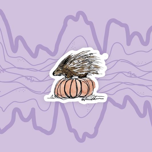 Porcu-pumpkin Sticker