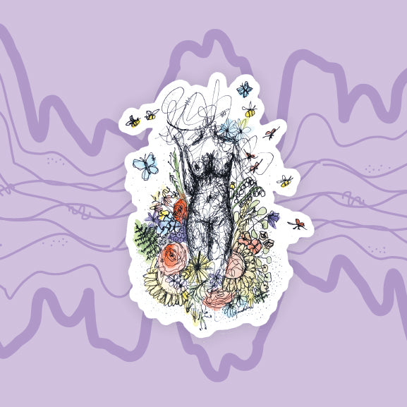 "Lost in the Wildflowers" Sticker