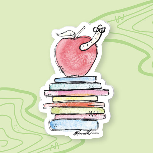 Bookworm Sticker