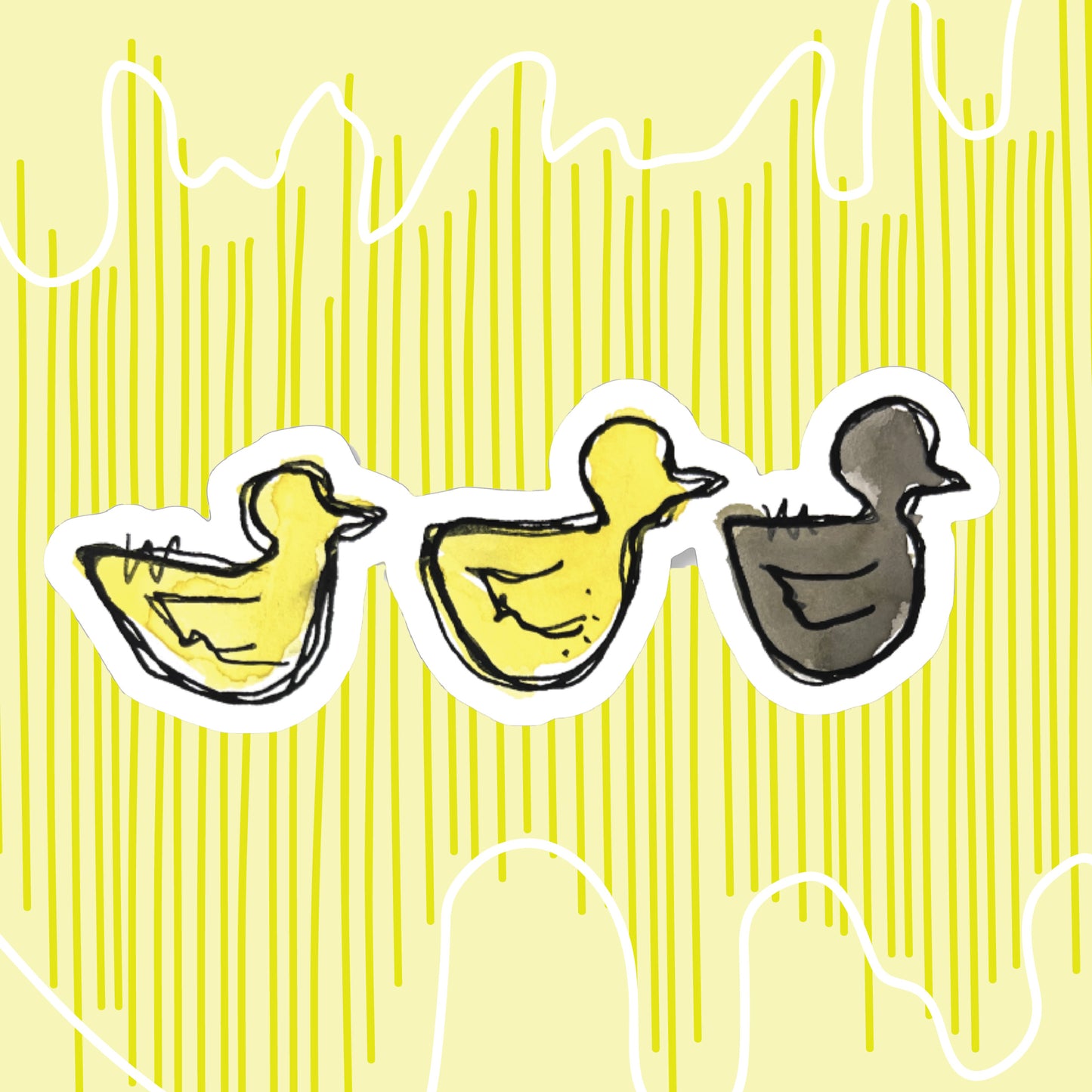 "Duck Duck Gray Duck" Sticker