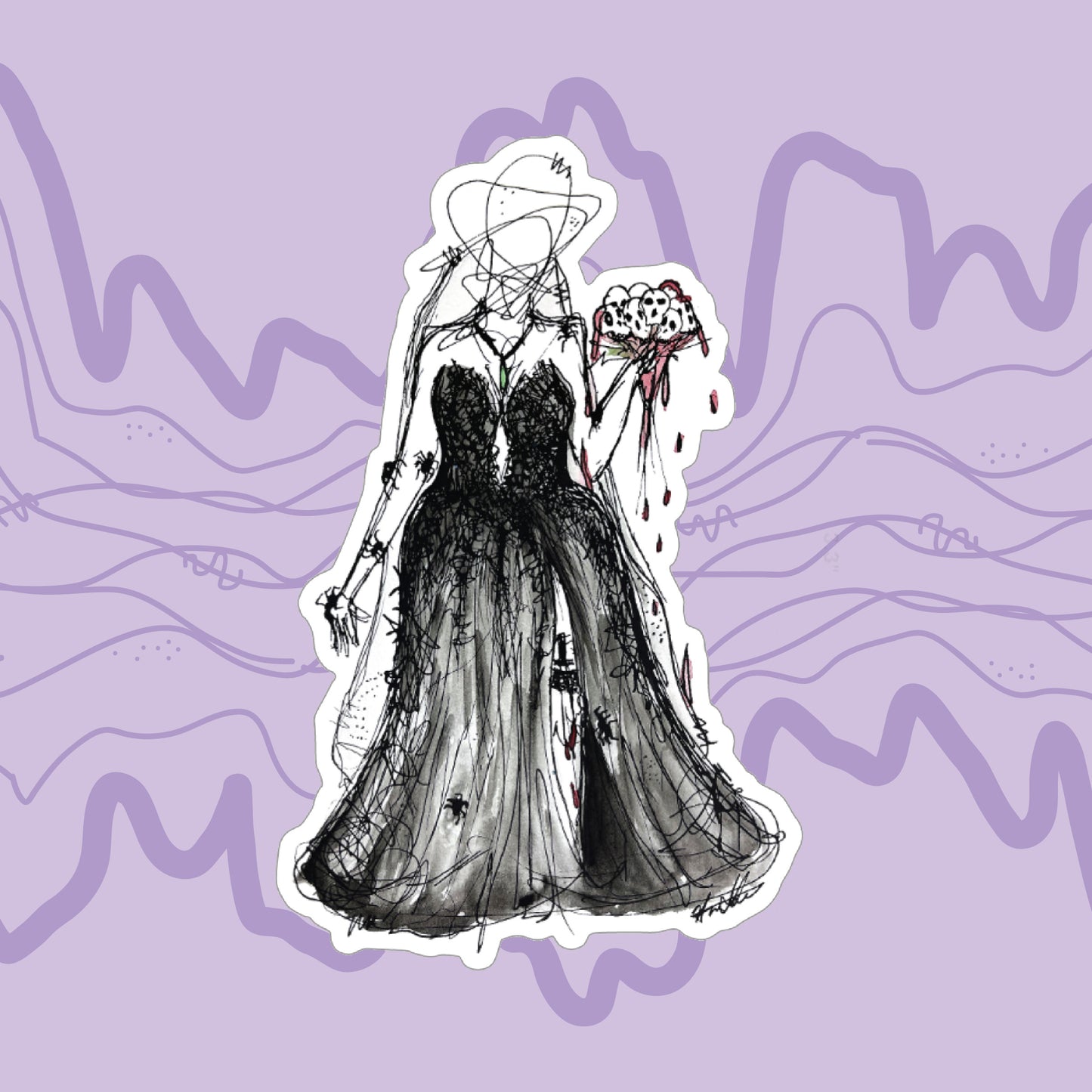 Halloween Bride Sticker