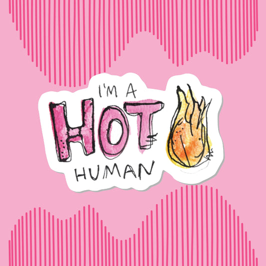 "Hot Human" Sticker
