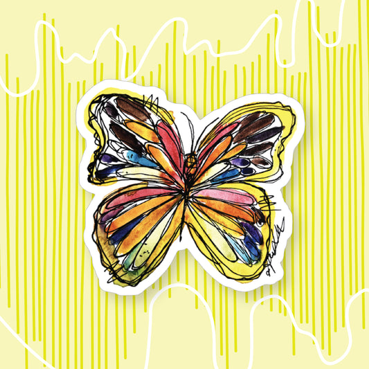 Rainbow Butterfly Sticker