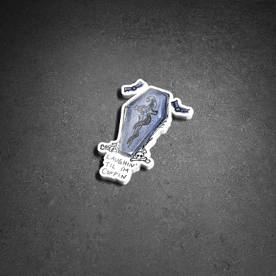 Laughing' til I'm Coffin Sticker