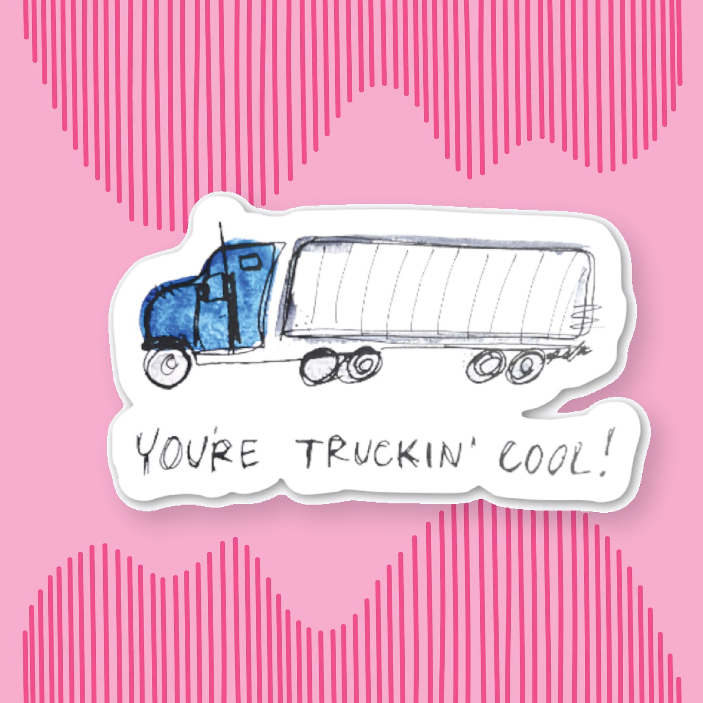 Truckin Cool Sticker