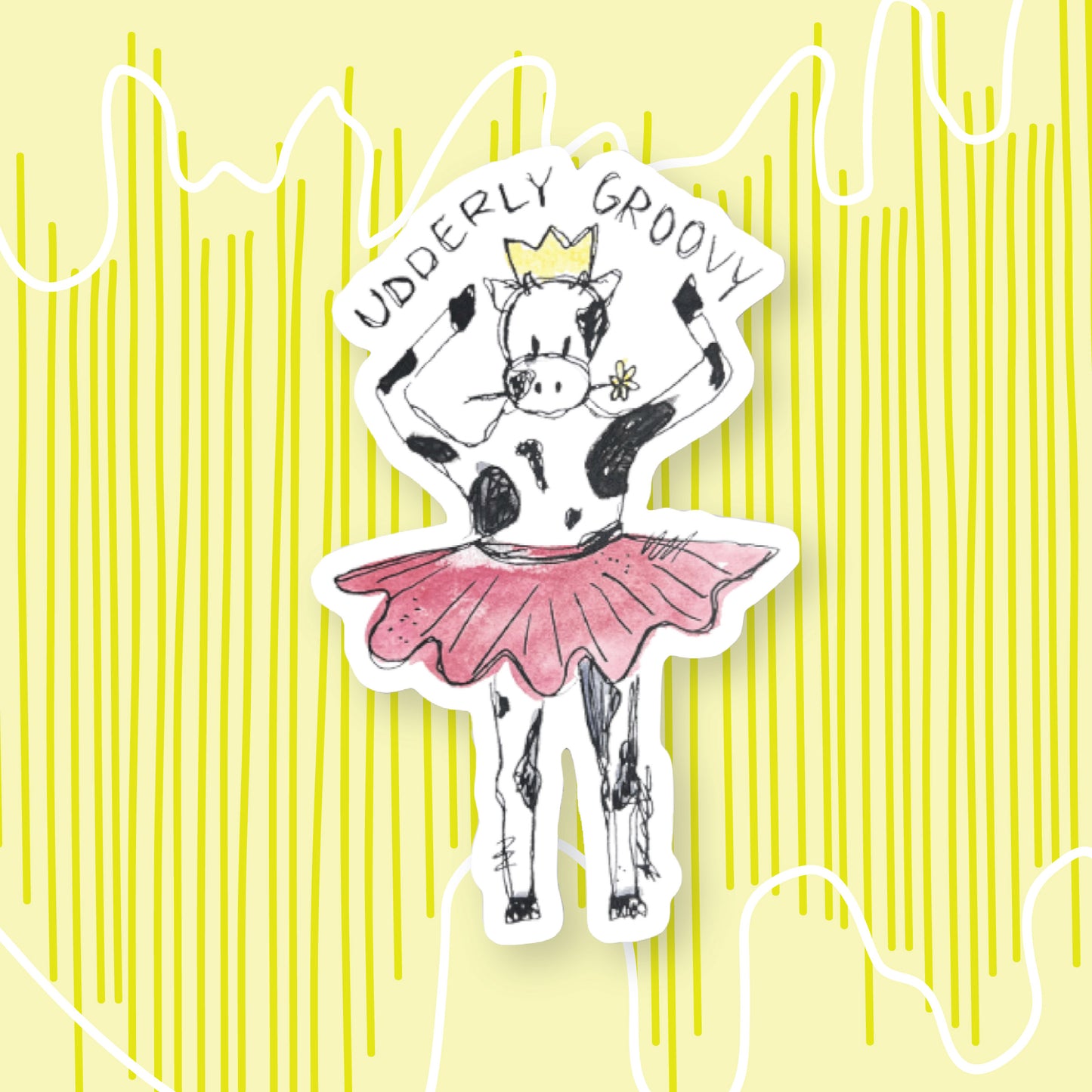Udderly Groovy Sticker