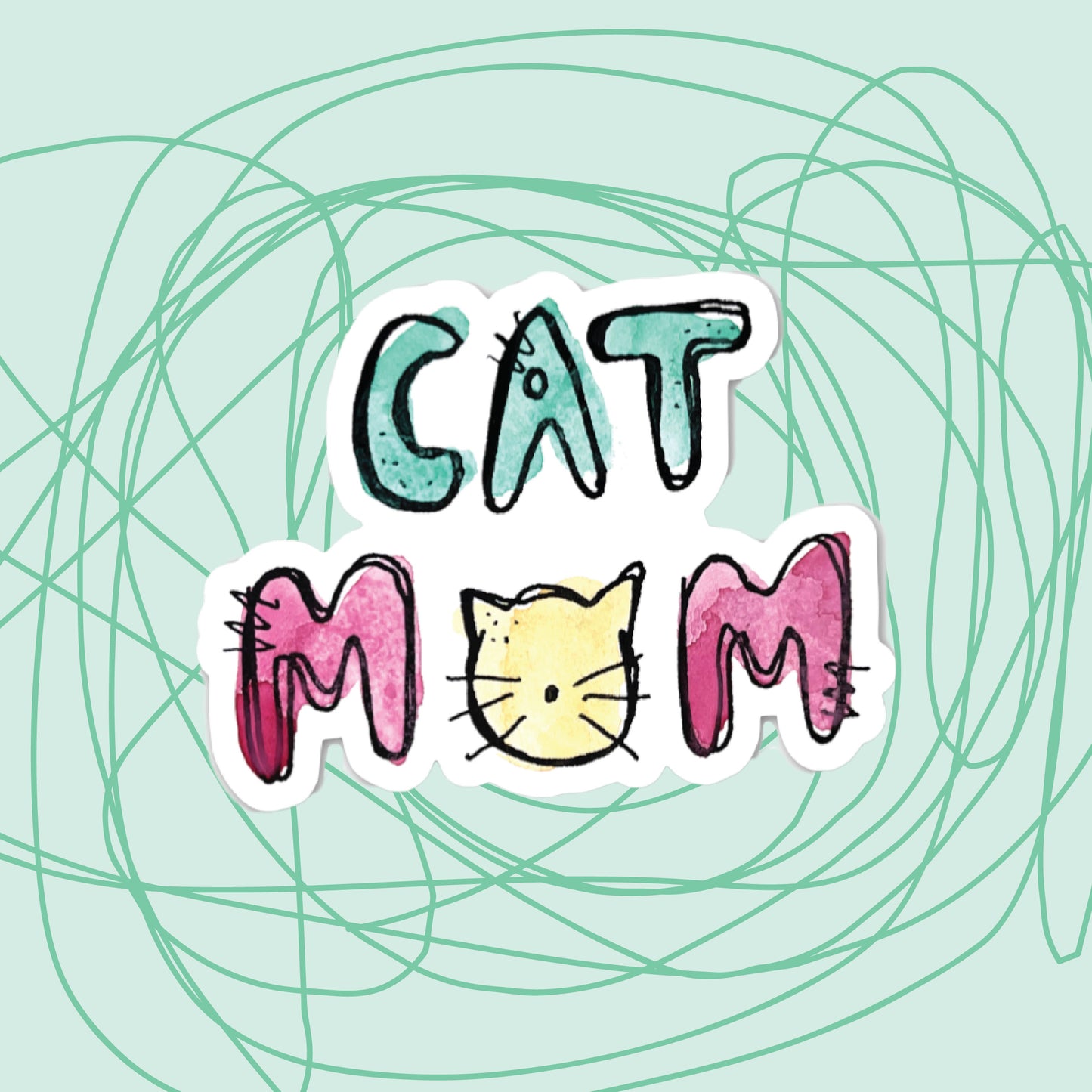 "Cat Mom" Sticker