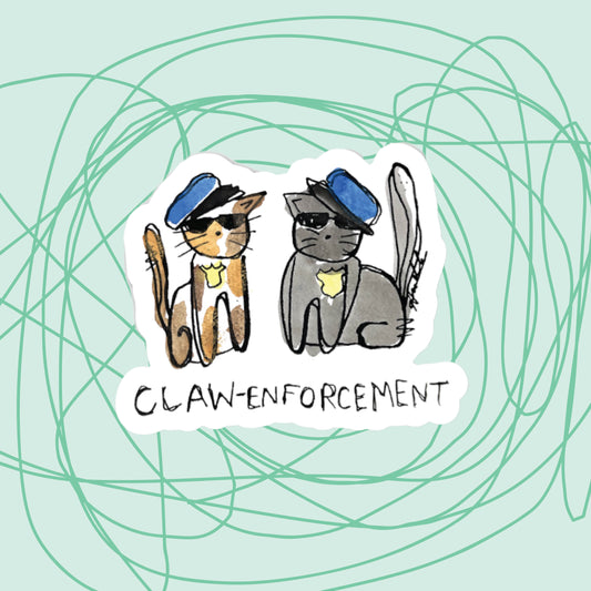 "Claw Enforcement" Sticker