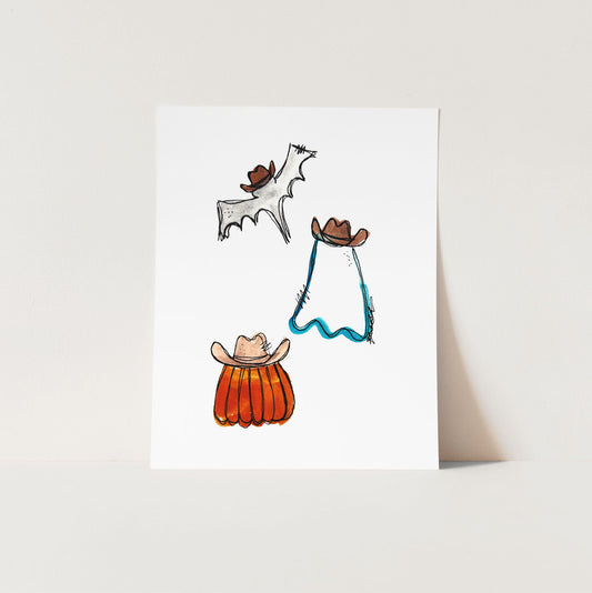"Halloween Cowboys" Print