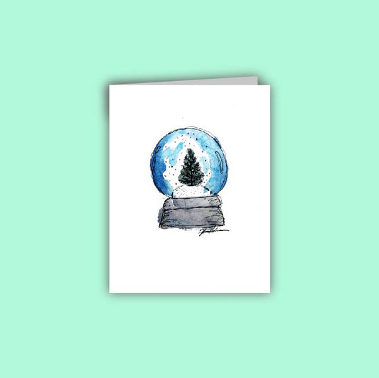 Snowglobe with a Tree Card