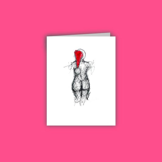 Scribble Santa - Booty - Card