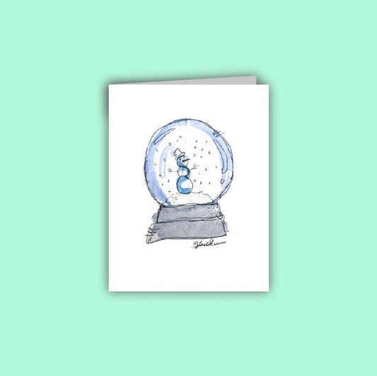 Snowman Snowglobe Card