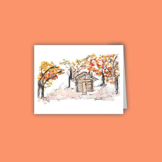 Fall Cabin Card