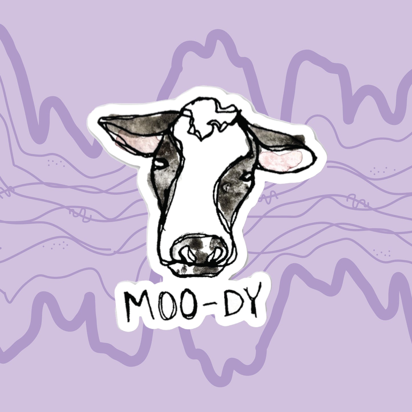 "Moody" Sticker