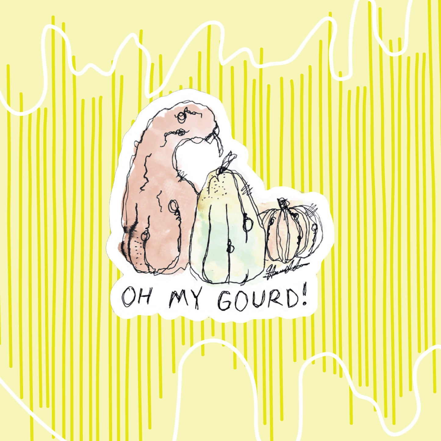 Oh My Gourd Sticker