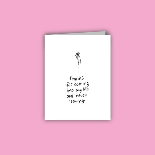 Thanks for Coming Card