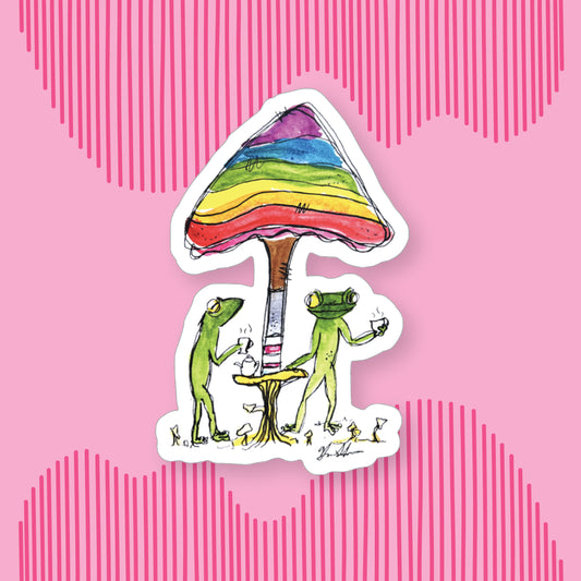 "Taylor & Jordan" Frog Sticker